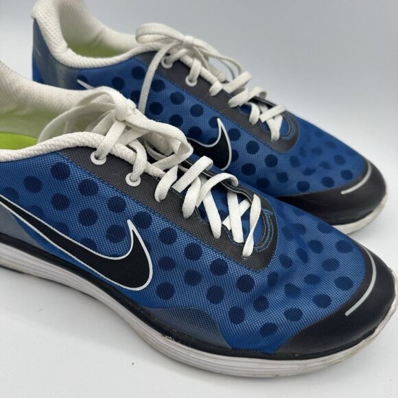 NIKE Lunarswift 2 Shoe Blue Spark Men’s 11.5 Sneaker Polka Dot 443840-400